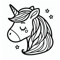 ein schlichter Einhorn kopf